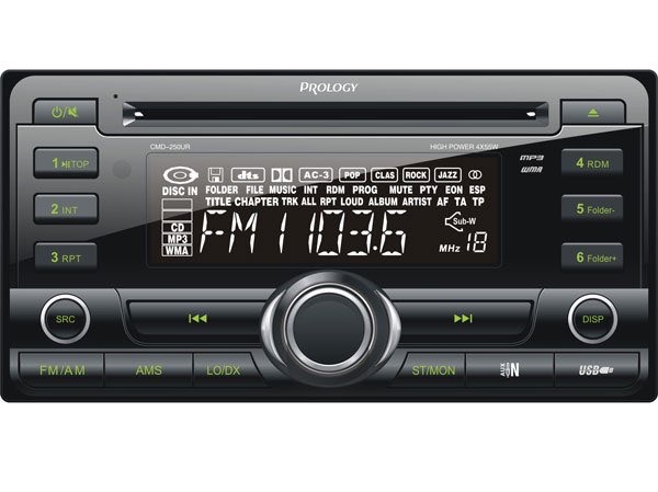 Изображение продукта PROLOGY CMD-250UR fm/укв cd/mp3 usbресивер